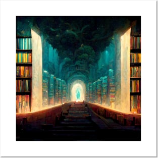 Shelf Corridor - Fantasy Library Posters and Art